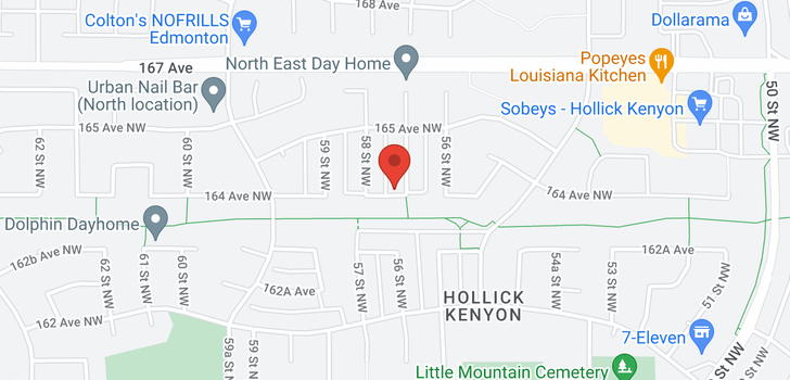 map of 16304 57 ST NW